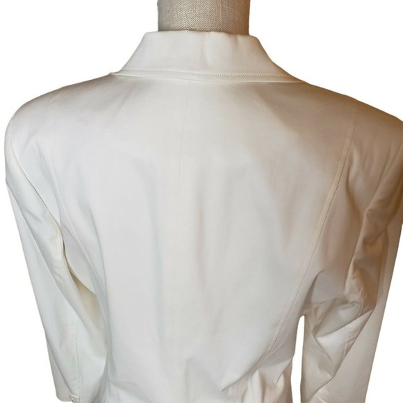 Worthington 2 pc ,VNT White Pants Suit S 14 Cotton, Y2K ,Monochromatic ,Preppy - Picture 4 of 12